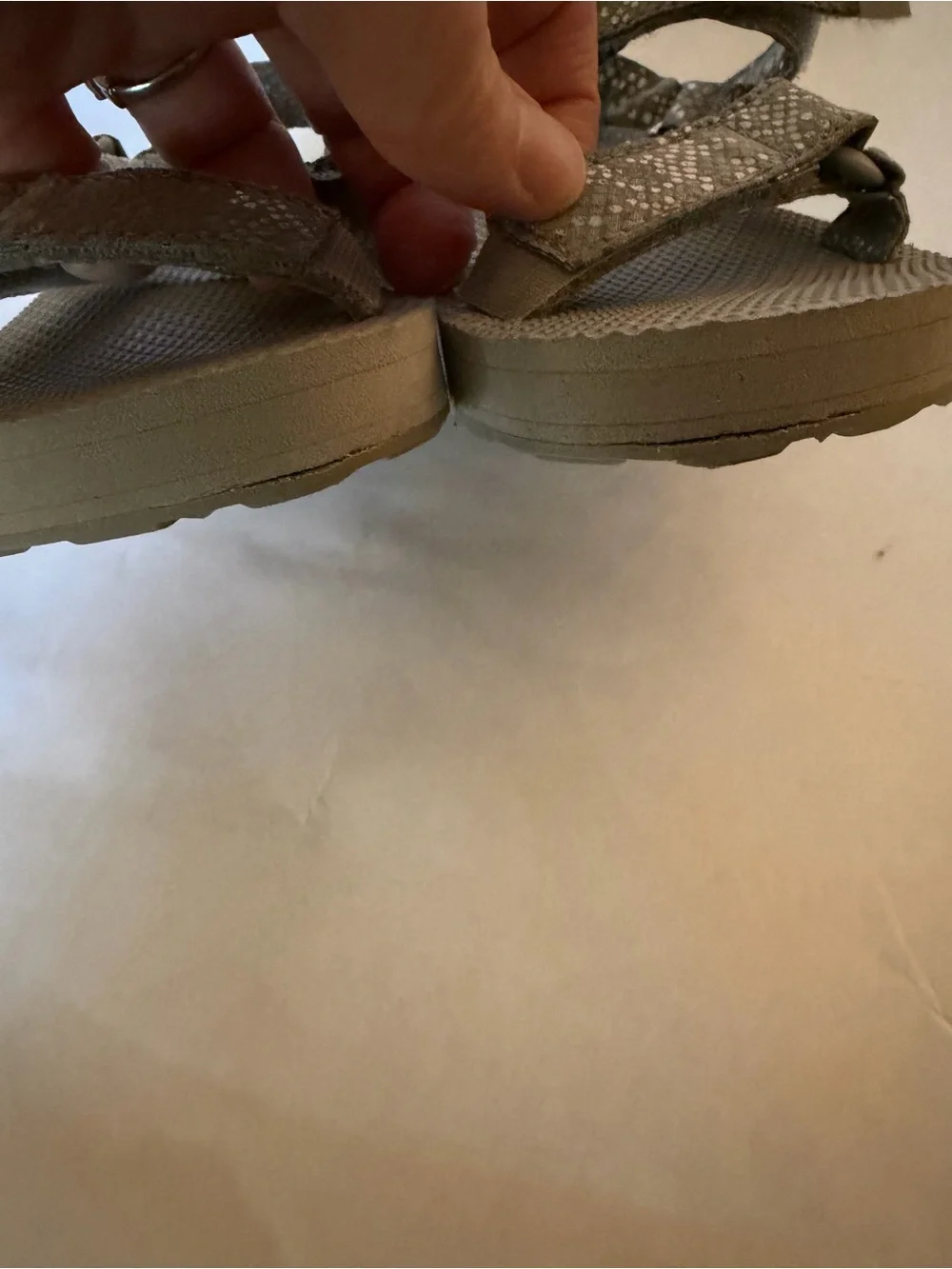 Teva Kids Sandals with Sparkle Straps in gray